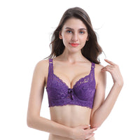 Explosive Thin Cotton Cup, Large Size, Breastfeeding Adjustable Bra, Lace Gathered, Steel Ring, Sexy Lingerie