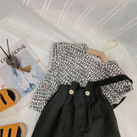 Fashionable And Simple Children's Digital Print Short Sleeve Top