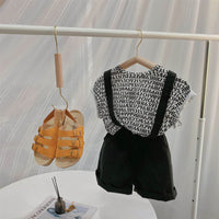 Fashionable And Simple Children's Digital Print Short Sleeve Top