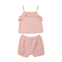 Female Treasure Sling Solid Color Two Piece Suit