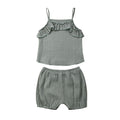 Female Treasure Sling Solid Color Two Piece Suit