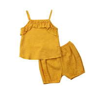 Female Treasure Sling Solid Color Two Piece Suit
