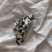 Chaifu Studio F63 INS Cold Wind Retro Temperament Cow Color Black And White Acetate Hairpin Clip