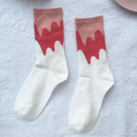 Candy Color Matching Street All-match Cotton Socks And Tube Socks Women