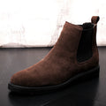 Short Cowboy Boots And Velvet Warm Men's Shoes