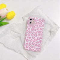 Compatible with Apple , Simple Style Pink Leopard Print Suitable For Apple Phone Case