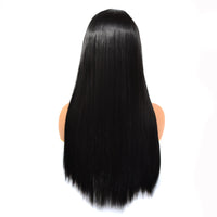 Amazon African Wig Headgear Female Long Straight Hair Full Bangs Wig Headgear Flat Bangs Wig Straight