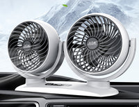 Car Dual-Head Usb Fan 12v24V Powerful Cooling Electric Fan