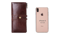 Men's Long Large-Capacity Vintage Leather Card Holder