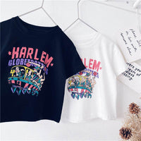 Boys Summer New Loose Casual Tops Children's All-match Printed Letters Short-sleeved T-shirt
