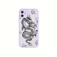 Compatible with Apple, Dragon Pattern Skin-Feel Mobile Phone Case For Apple 11 Popular Protective Case, Chinese Style iPhone12 Mobile Phone Case