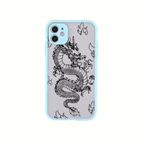 Compatible with Apple, Dragon Pattern Skin-Feel Mobile Phone Case For Apple 11 Popular Protective Case, Chinese Style iPhone12 Mobile Phone Case