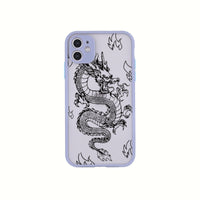 Compatible with Apple, Dragon Pattern Skin-Feel Mobile Phone Case For Apple 11 Popular Protective Case, Chinese Style iPhone12 Mobile Phone Case