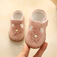 Children's Small Leather Shoes With Tendon Sole