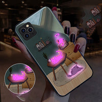 Compatible with Apple, Compatible with Apple , Apple 11 Call Flash Iphone12promax Luminous xs Mobile Phone Shell xr Suitable For 6s Cat 7 Storage Cabinet 8plus
