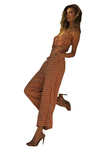 Sexy Slim Slimming Sling Polka Dot Jumpsuit