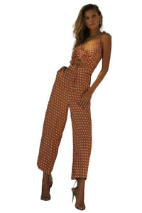 Sexy Slim Slimming Sling Polka Dot Jumpsuit