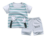 Children's Suit Two-Piece Short, Boy And Girl Cartoon Short-Sleeved Suit, New Special Offer, Drop Shipping