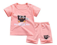 Children's Suit Two-Piece Short, Boy And Girl Cartoon Short-Sleeved Suit, New Special Offer, Drop Shipping
