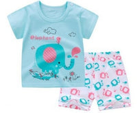 Children's Suit Two-Piece Short, Boy And Girl Cartoon Short-Sleeved Suit, New Special Offer, Drop Shipping