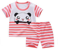 Children's Suit Two-Piece Short, Boy And Girl Cartoon Short-Sleeved Suit, New Special Offer, Drop Shipping