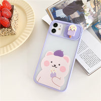 Compatible with Apple, Compatible with Apple , Cartoon Camera Protective Case for IPhone, Cartoon Soft Mobile Phone Protector For iPhone 12 11 Pro Max 7 8 Plus SE X XR XS Max