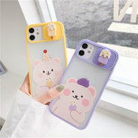 Compatible with Apple, Compatible with Apple , Cartoon Camera Protective Case for IPhone, Cartoon Soft Mobile Phone Protector For iPhone 12 11 Pro Max 7 8 Plus SE X XR XS Max