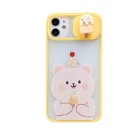 Compatible with Apple, Compatible with Apple , Cartoon Camera Protective Case for IPhone, Cartoon Soft Mobile Phone Protector For iPhone 12 11 Pro Max 7 8 Plus SE X XR XS Max
