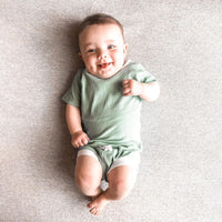 Pure Cotton Pit Strip Suit Light And Western Style Baby 2-piece Set