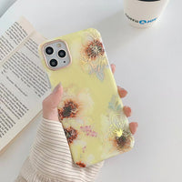Compatible with Apple, The New Iphone11 Double-Sided Film Mobile Phone Case Apple X Electroplating Laser Flower Suitable For Xsmax Anti-Drop Case SE