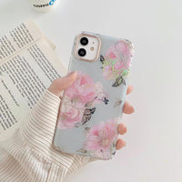 Compatible with Apple, The New Iphone11 Double-Sided Film Mobile Phone Case Apple X Electroplating Laser Flower Suitable For Xsmax Anti-Drop Case SE