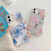 Compatible with Apple, The New Iphone11 Double-Sided Film Mobile Phone Case Apple X Electroplating Laser Flower Suitable For Xsmax Anti-Drop Case SE