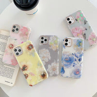 Compatible with Apple, The New Iphone11 Double-Sided Film Mobile Phone Case Apple X Electroplating Laser Flower Suitable For Xsmax Anti-Drop Case SE