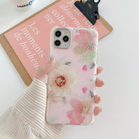 Compatible with Apple, The New Iphone11 Double-Sided Film Mobile Phone Case Apple X Electroplating Laser Flower Suitable For Xsmax Anti-Drop Case SE