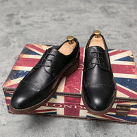 Soft Leather Lace-up Low-top Casual Shoes