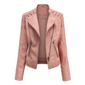 Women's Leather Jackets Women's Short Jackets Slim Thin Leather Jackets Ladies Motorcycle Suits