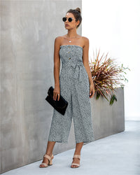 Off Shoulder Printed Romper Cotton Women Jumpsuit