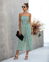 Off Shoulder Printed Romper Cotton Women Jumpsuit