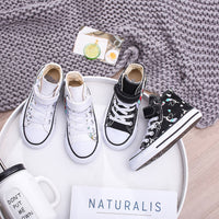 Children's Rainbow High-Top Velcro Cartoon Sneakers