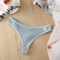 Ladies Thong Briefs Low Waist High Slit