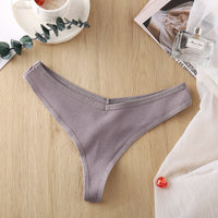 Ladies Thong Briefs Low Waist High Slit