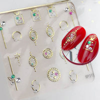 3D Bronzing Imitation Diamond Epoxy Nail Decal