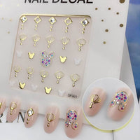 3D Bronzing Imitation Diamond Epoxy Nail Decal