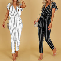 Cross V-Neck Halter Jumpsuit