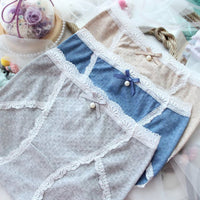 Plus Size Panties Women's Cotton Briefs Sexy Lace Kawaii Underwear Women Cotton Panties of Large Size with High Waist Female 7XL