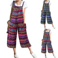 Women's Bohemian Jumpsuit Loose Casual Suspenders Wide Leg Pants Women