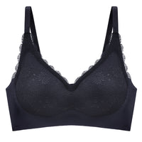 Latex Antibacterial Non-marking Lace Underwear No Steel Ring Gathers Comfortable Beautiful Back Bra Women