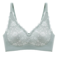 Latex Antibacterial Non-marking Lace Underwear No Steel Ring Gathers Comfortable Beautiful Back Bra Women