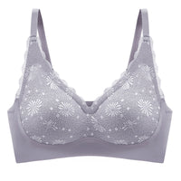 Latex Antibacterial Non-marking Lace Underwear No Steel Ring Gathers Comfortable Beautiful Back Bra Women