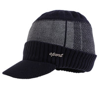 New Hat Bib Two-Piece Men's Knitted Hat Bib Autumn And Winter Plus Wool Cap Warm Woolen Hat